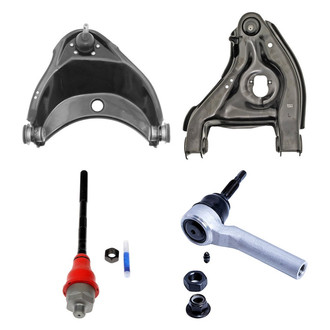 Dorman® - OE Solutions™ Front Driver Side Lower and Upper Control Arm with Ball Joint and Tie Rod End Kit