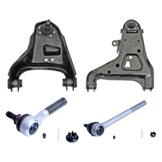 Dorman® - OE Solutions™ Front Driver Side Lower and Upper Control Arm with Ball Joint and Tie Rod End Kit