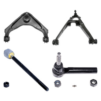 Dorman® - OE Solutions™ Front Driver Side Lower and Upper Control Arm with Ball Joint and Tie Rod End Kit