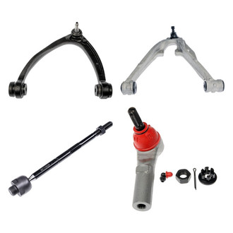 Dorman® - OE Solutions™ Front Driver Side Lower and Upper Control Arm with Ball Joint and Tie Rod End Kit