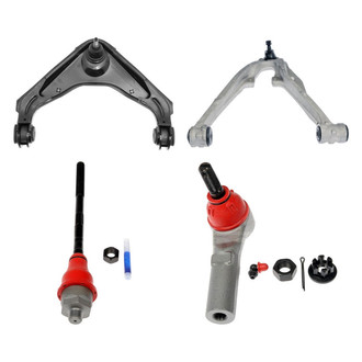 Dorman® - OE Solutions™ Front Driver Side Lower and Upper Control Arm with Ball Joint and Tie Rod End Kit