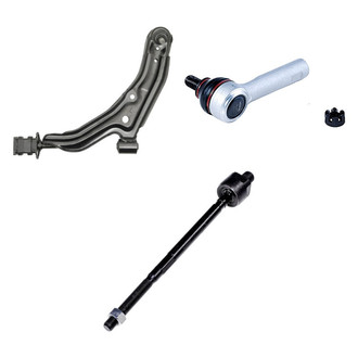 Dorman® - OE Solutions™ Front Driver Side Lower Control Arm with Ball Joint and Tie Rod End Kit