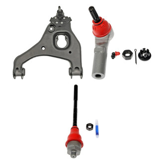 Dorman® - OE Solutions™ Front Driver Side Lower Control Arm with Ball Joint and Tie Rod End Kit
