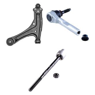 Dorman® - OE Solutions™ Front Driver Side Lower Control Arm with Ball Joint and Tie Rod End Kit