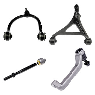 Dorman® - OE Solutions™ Front Passenger Side Lower and Upper Control Arm with Ball Joint and Tie Rod End Kit
