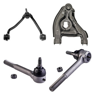 Dorman® - OE Solutions™ Front Passenger Side Lower and Upper Control Arm with Ball Joint and Tie Rod End Kit