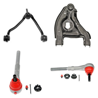 Dorman® - OE Solutions™ Front Passenger Side Lower and Upper Control Arm with Ball Joint and Tie Rod End Kit