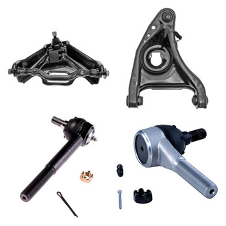 Dorman® - OE Solutions™ Front Passenger Side Lower and Upper Control Arm with Ball Joint and Tie Rod End Kit
