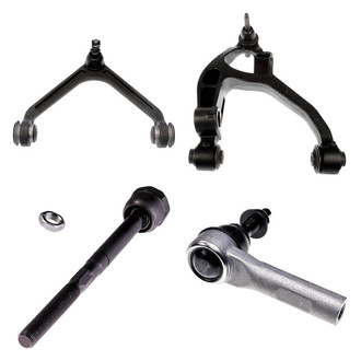 Dorman® - OE Solutions™ Front Passenger Side Lower and Upper Control Arm with Ball Joint and Tie Rod End Kit