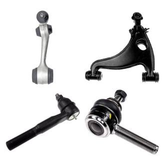 Dorman® - OE Solutions™ Front Passenger Side Lower and Upper Control Arm with Ball Joint and Tie Rod End Kit