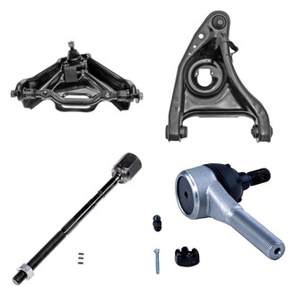 Dorman® - OE Solutions™ Front Passenger Side Lower and Upper Control Arm with Ball Joint and Tie Rod End Kit