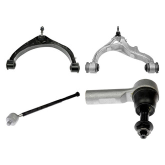 Dorman® - OE Solutions™ Front Passenger Side Lower and Upper Control Arm with Ball Joint and Tie Rod End Kit
