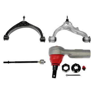 Dorman® - OE Solutions™ Front Passenger Side Lower and Upper Control Arm with Ball Joint and Tie Rod End Kit