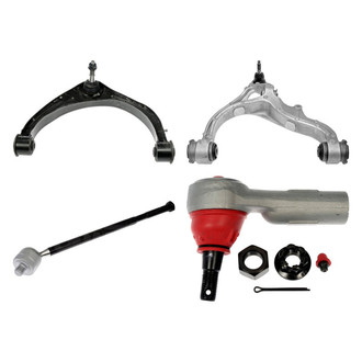 Dorman® - OE Solutions™ Front Passenger Side Lower and Upper Control Arm with Ball Joint and Tie Rod End Kit