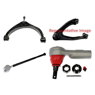 Dorman® - OE Solutions™ Front Passenger Side Lower and Upper Control Arm with Ball Joint and Tie Rod End Kit