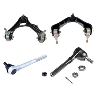 Dorman® - OE Solutions™ Front Passenger Side Lower and Upper Control Arm with Ball Joint and Tie Rod End Kit