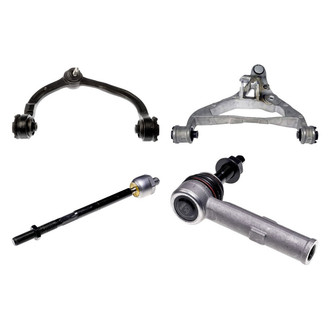 Dorman® - OE Solutions™ Front Passenger Side Lower and Upper Control Arm with Ball Joint and Tie Rod End Kit