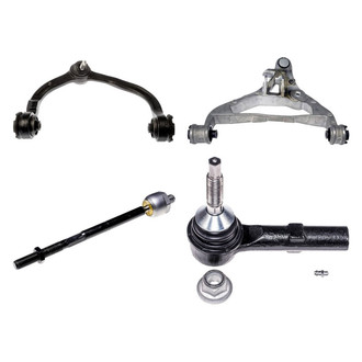 Dorman® - OE Solutions™ Front Passenger Side Lower and Upper Control Arm with Ball Joint and Tie Rod End Kit