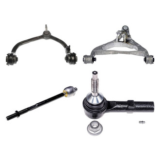 Dorman® - OE Solutions™ Front Passenger Side Lower and Upper Control Arm with Ball Joint and Tie Rod End Kit