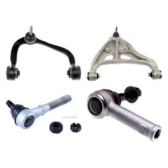 Dorman® - OE Solutions™ Front Passenger Side Lower and Upper Control Arm with Ball Joint and Tie Rod End Kit