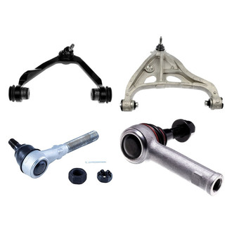 Dorman® - OE Solutions™ Front Passenger Side Lower and Upper Control Arm with Ball Joint and Tie Rod End Kit
