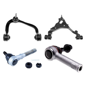 Dorman® - OE Solutions™ Front Passenger Side Lower and Upper Control Arm with Ball Joint and Tie Rod End Kit