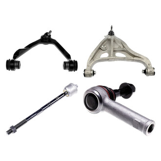 Dorman® - OE Solutions™ Front Passenger Side Lower and Upper Control Arm with Ball Joint and Tie Rod End Kit