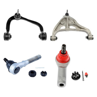 Dorman® - OE Solutions™ Front Passenger Side Lower and Upper Control Arm with Ball Joint and Tie Rod End Kit