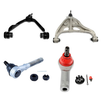 Dorman® - OE Solutions™ Front Passenger Side Lower and Upper Control Arm with Ball Joint and Tie Rod End Kit