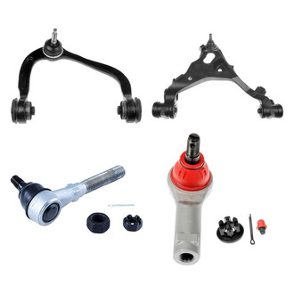 Dorman® - OE Solutions™ Front Passenger Side Lower and Upper Control Arm with Ball Joint and Tie Rod End Kit