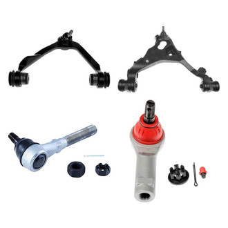 Dorman® - OE Solutions™ Front Passenger Side Lower and Upper Control Arm with Ball Joint and Tie Rod End Kit