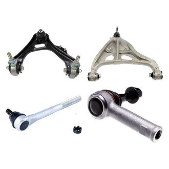 Dorman® - OE Solutions™ Front Passenger Side Lower and Upper Control Arm with Ball Joint and Tie Rod End Kit