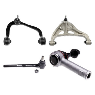Dorman® - OE Solutions™ Front Passenger Side Lower and Upper Control Arm with Ball Joint and Tie Rod End Kit