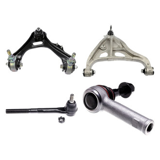 Dorman® - OE Solutions™ Front Passenger Side Lower and Upper Control Arm with Ball Joint and Tie Rod End Kit