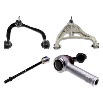 Dorman® - OE Solutions™ Front Passenger Side Lower and Upper Control Arm with Ball Joint and Tie Rod End Kit