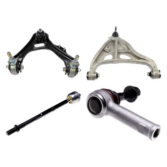 Dorman® - OE Solutions™ Front Passenger Side Lower and Upper Control Arm with Ball Joint and Tie Rod End Kit