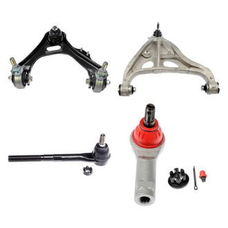 Dorman® - OE Solutions™ Front Passenger Side Lower and Upper Control Arm with Ball Joint and Tie Rod End Kit