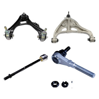 Dorman® - OE Solutions™ Front Passenger Side Lower and Upper Control Arm with Ball Joint and Tie Rod End Kit