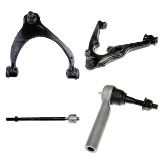Dorman® - OE Solutions™ Front Passenger Side Lower and Upper Control Arm with Ball Joint and Tie Rod End Kit