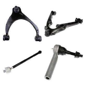 Dorman® - OE Solutions™ Front Passenger Side Lower and Upper Control Arm with Ball Joint and Tie Rod End Kit