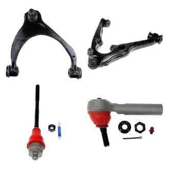 Dorman® - OE Solutions™ Front Passenger Side Lower and Upper Control Arm with Ball Joint and Tie Rod End Kit