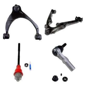 Dorman® - OE Solutions™ Front Passenger Side Lower and Upper Control Arm with Ball Joint and Tie Rod End Kit