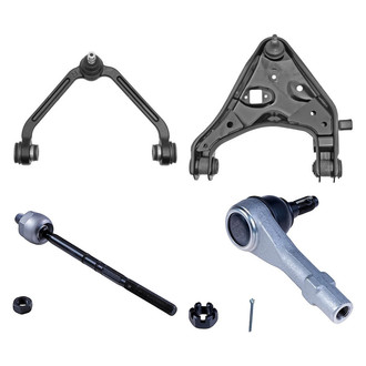 Dorman® - OE Solutions™ Front Passenger Side Lower and Upper Control Arm with Ball Joint and Tie Rod End Kit