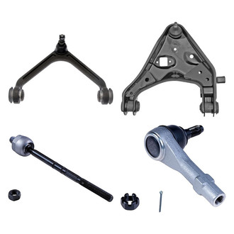Dorman® - OE Solutions™ Front Passenger Side Lower and Upper Control Arm with Ball Joint and Tie Rod End Kit