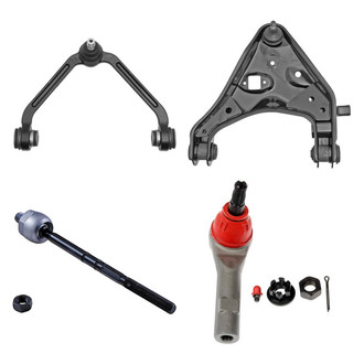 Dorman® - OE Solutions™ Front Passenger Side Lower and Upper Control Arm with Ball Joint and Tie Rod End Kit