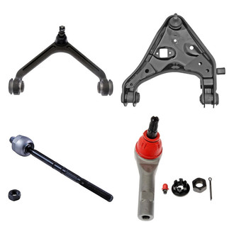 Dorman® - OE Solutions™ Front Passenger Side Lower and Upper Control Arm with Ball Joint and Tie Rod End Kit
