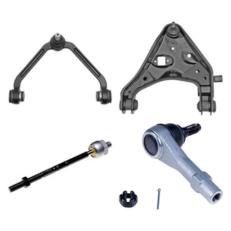 Dorman® - OE Solutions™ Front Passenger Side Lower and Upper Control Arm with Ball Joint and Tie Rod End Kit
