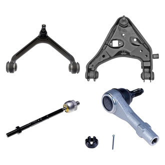 Dorman® - OE Solutions™ Front Passenger Side Lower and Upper Control Arm with Ball Joint and Tie Rod End Kit
