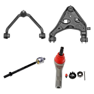 Dorman® - OE Solutions™ Front Passenger Side Lower and Upper Control Arm with Ball Joint and Tie Rod End Kit