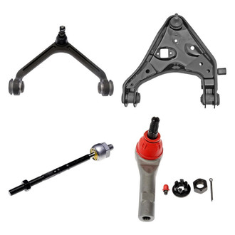 Dorman® - OE Solutions™ Front Passenger Side Lower and Upper Control Arm with Ball Joint and Tie Rod End Kit